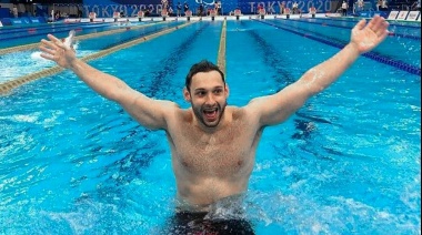 Pipo Carlomagno ganó una medalla de plata en natación en los Juegos Paralímpicos