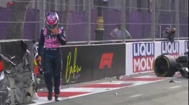 Colapinto chocó en Q1 del GP de Azerbaiyán y largará 16°