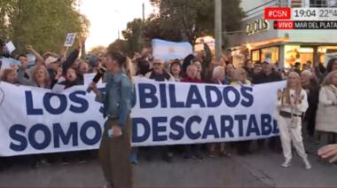 Protestas contra Javier Milei en Mar del Plata