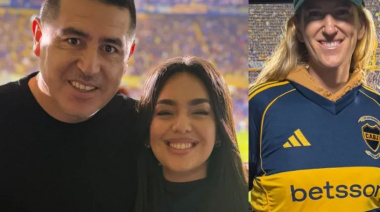 Ángela Leiva y la tenista Victoria Azarenka presenciaron el triunfo de Boca en La Bombonera