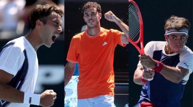 Argentinos en el Abierto de Australia: Etcheverry, Cerúndolo y Comesaña ganaron en el debut