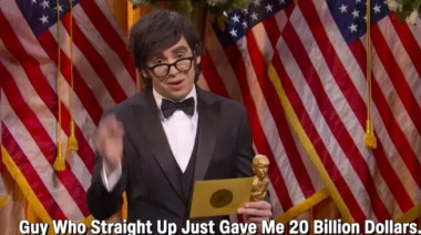 La TV estadounidense volvió a parodiar a Javier Milei en un sketch junto a Donald Trump