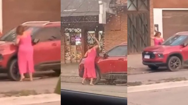 Día de furia en General Madariaga: Destrozó la camioneta de su ex a martillazos