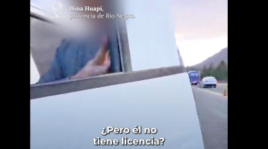 Hizo manejar a su hijo de 16 años en plena Ruta 40 y terminó infraccionado