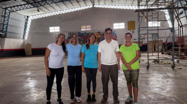 El Consorcio de Puerto Quequén colabora con la puesta en valor del gimnasio del CEF Nº 76 de Quequén