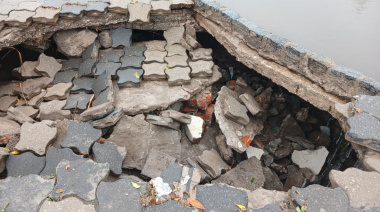 El temporal se tragó un pedazo de la Rambla