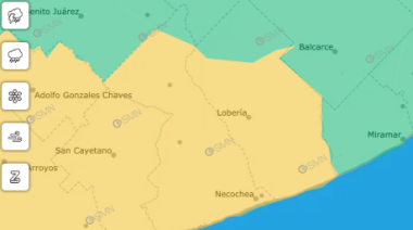 Sábado de tormentas fuertes, granizo y ráfagas en Necochea y la región