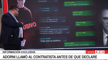 Filtran chats entre Adorni y el contratista... la trama se pone cada vez más espesa