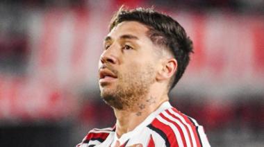 Gonzalo Montiel sufrió una lesión muscular y está en duda para el choque ante Independiente Santa Fe