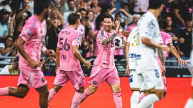 Doblete y asistencia de Messi en el triunfo de Inter Miami ante San Luis