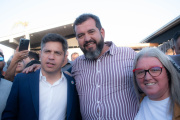Silvia Blanco y Mateo Boncore acompañaron a Kicillof en la conferencia de verano realizada en Quequén