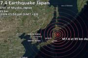 Alerta en Japón: Terremoto de 7.5 y alerta de tsunami con olas de hasta 3 metros